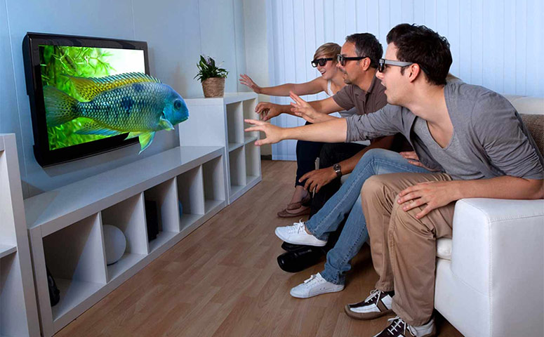 People Watching DIRECTV 3D Programming